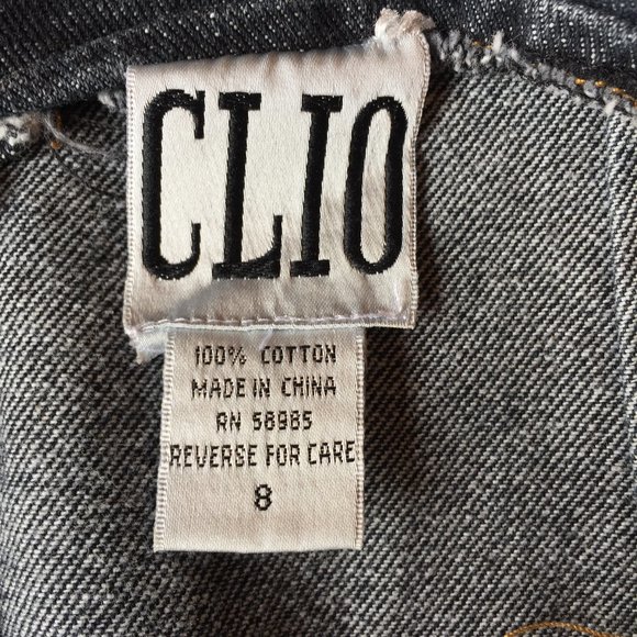 Clio Pencil Midi Skirt Dark Denim Vintage Laced Front Skirt Size - Picture 4 of 7